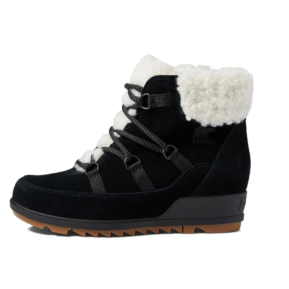 SOREL Evie Cozy Lace Boots Women's size 10 Jet Black nwt - Picture 2 of 12